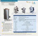 Technical Specification Model No. Inner Dia. x Depth Capacity Liters Connected Load KW NU-145 A (A) 300 x 500 mm 40 3.0 NU-145 A (B) 350 x 550 mm 50 4.0 NU-145 A (C) 400 x 600 mm 78 5.0 NU-145 A (D) 450 x 600 mm 98 5.0 NU-145 A (E) 550 x 750 mm 185 6.0 Optional : a) PLC Controller with Timer, Alarm, Cycle Time and Pressure Indicator and Solenoid Valve With Auto-purging facility b) HMI (Touch screen) controller with 21 CFR and Real Time Data Monitoring. Note : Please ask for other capacities of your requirement. Customize size also available.
